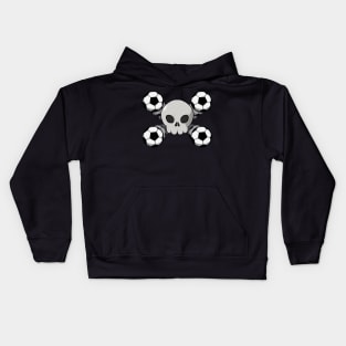 Soccer crew Jolly Roger pirate flag (no caption) Kids Hoodie
